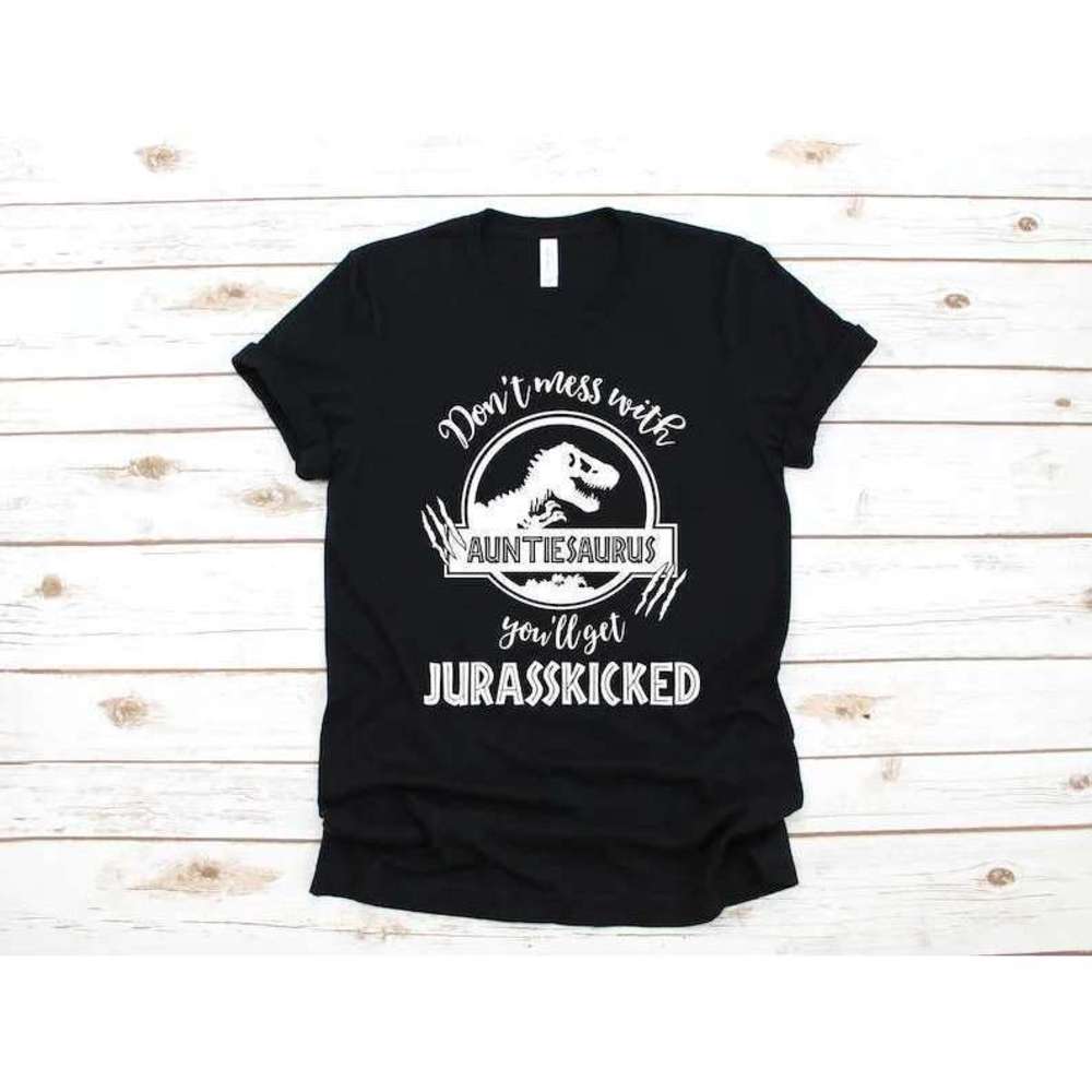Auntiesaurus Aunt Unisex T Shirt - Picture 1 of 4
